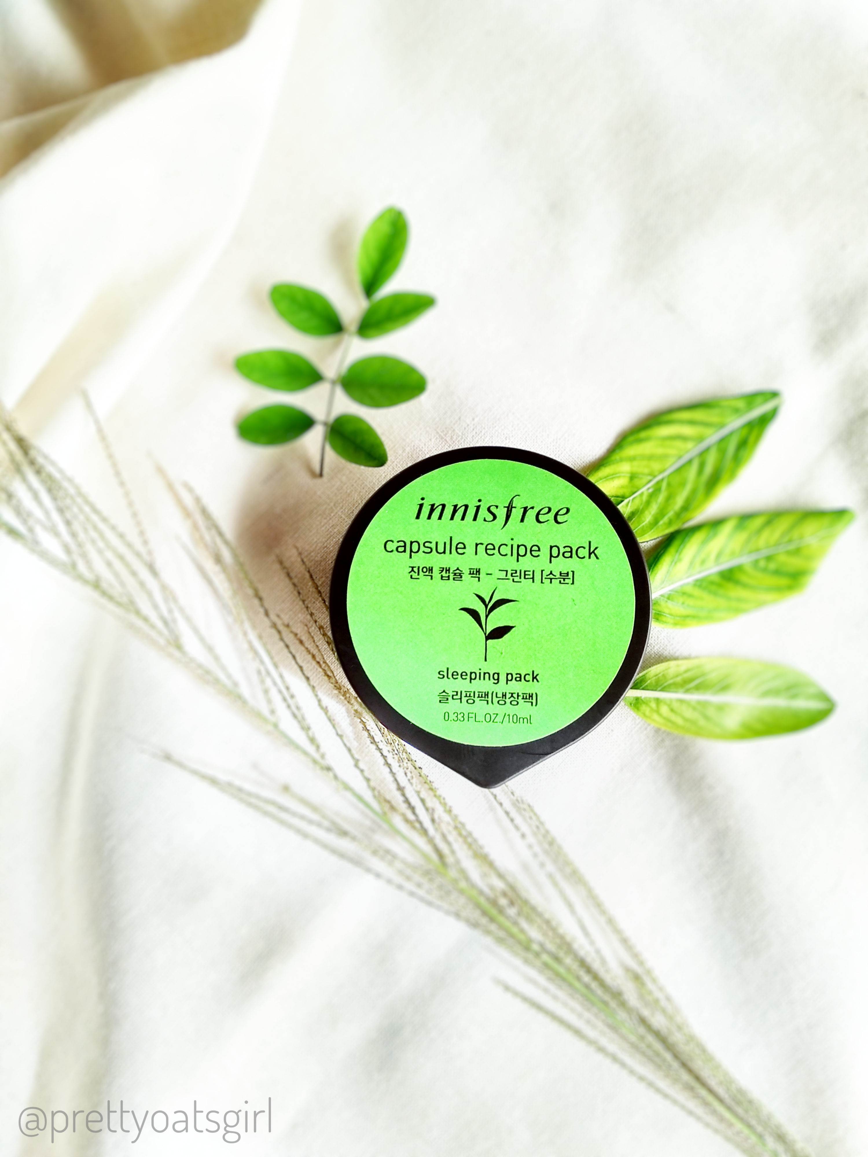 Review Innisfree Green Tea Capsule Recipe Pack Sleeping Pack