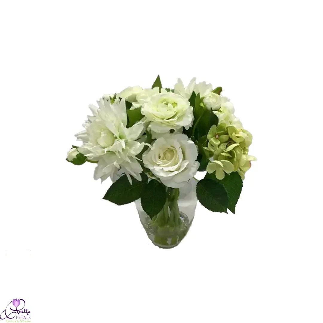 Shop Online White Silk Vase Flowers in Adeliade Pretty Petals