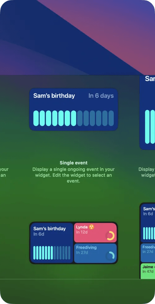 How to add countdown widget on Mac's desktop