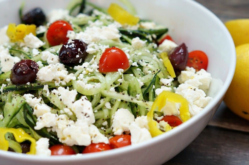 Spiralized Greek Salad Pretty Providence