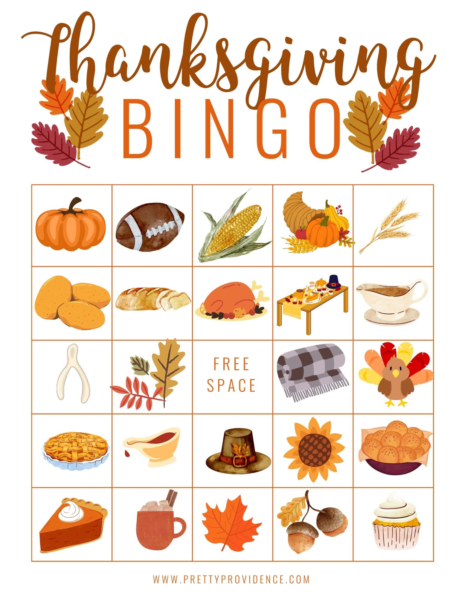 Thanksgiving Bingo Printable Pretty Providence Thanksgiving Bingo Printable Pretty Providence