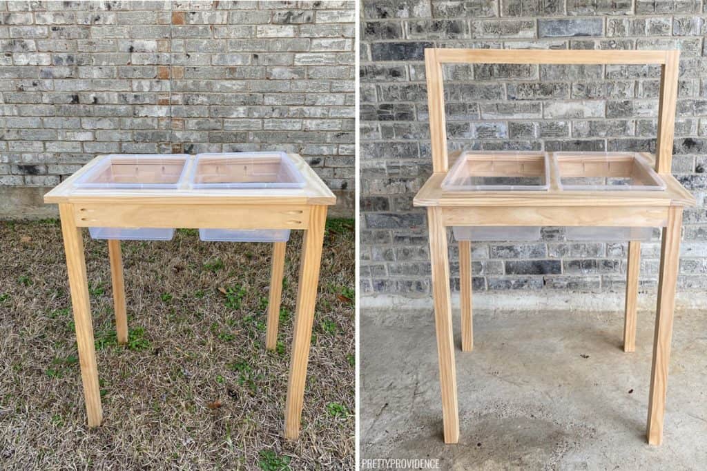 DIY Water Table and Sensory Bins for an Outdoor Play Area