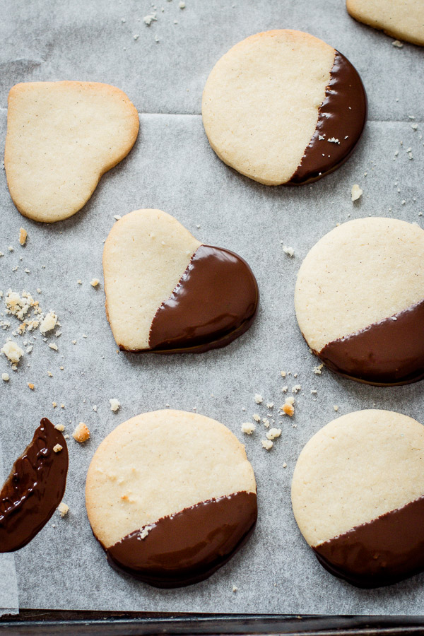 Chocolate Dipped Shortbread Cookies Pretty. Simple. Sweet.