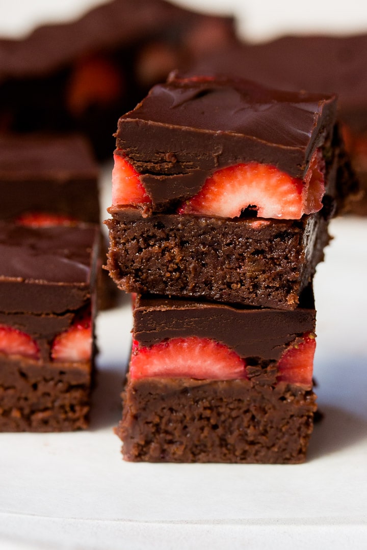 Fudgy Strawberry Brownies Pretty. Simple. Sweet.
