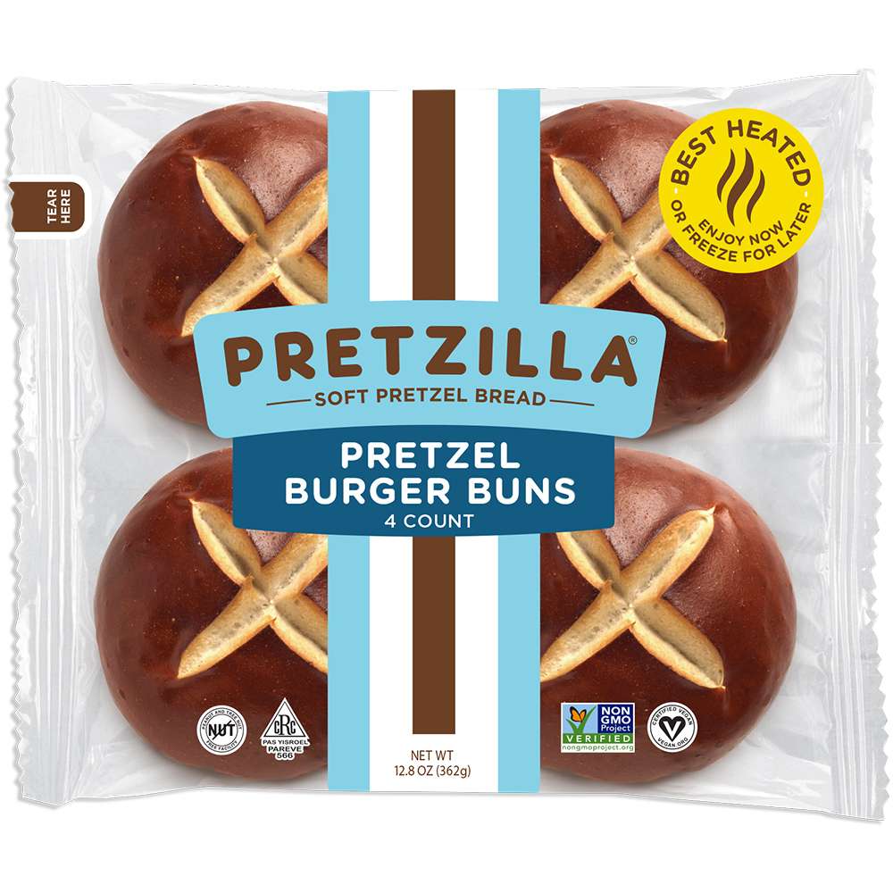 PRETZILLA® Pretzel Burger Buns PRETZILLA
