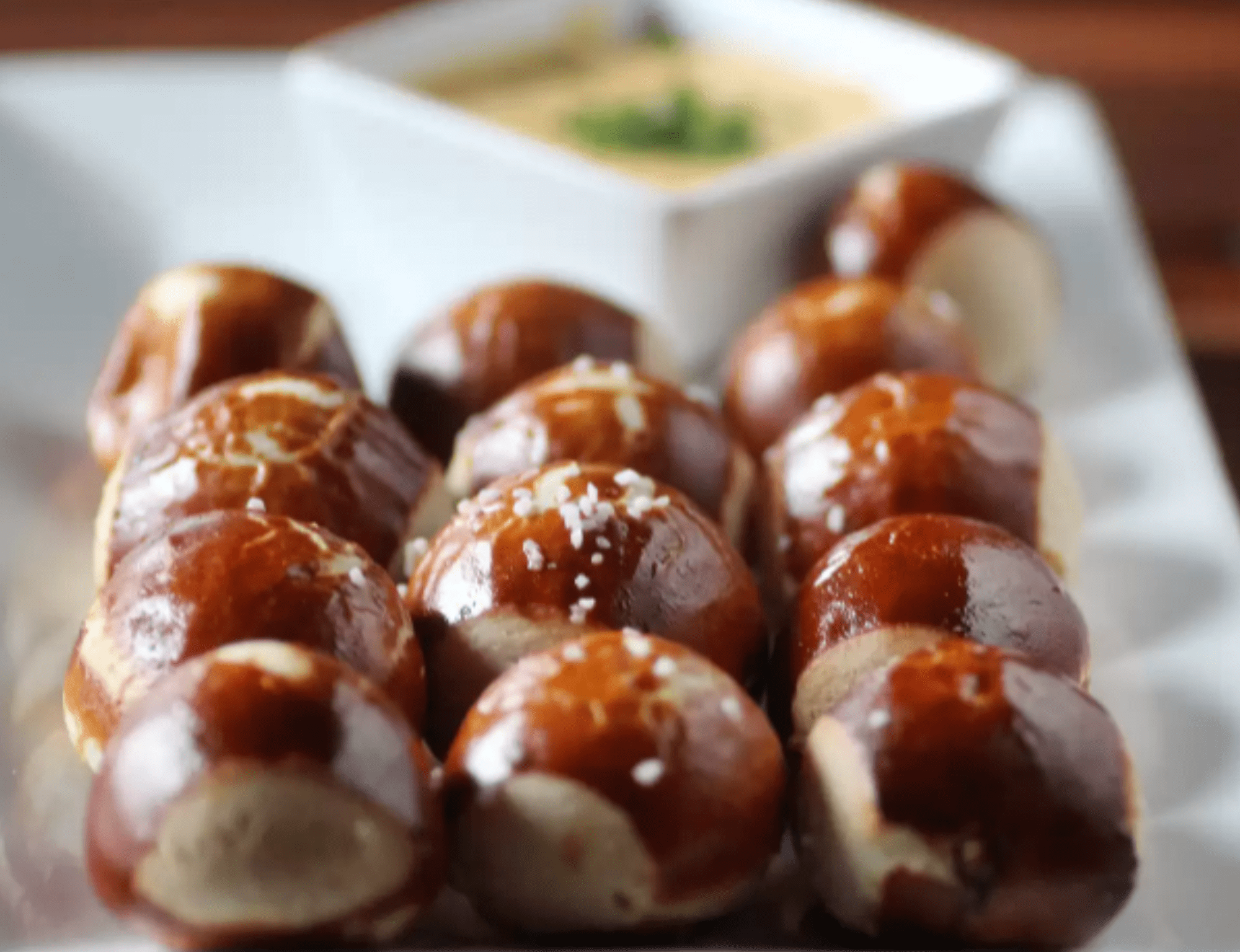 Soft Pretzel Bites w/ clementine & apple PRETZILLA