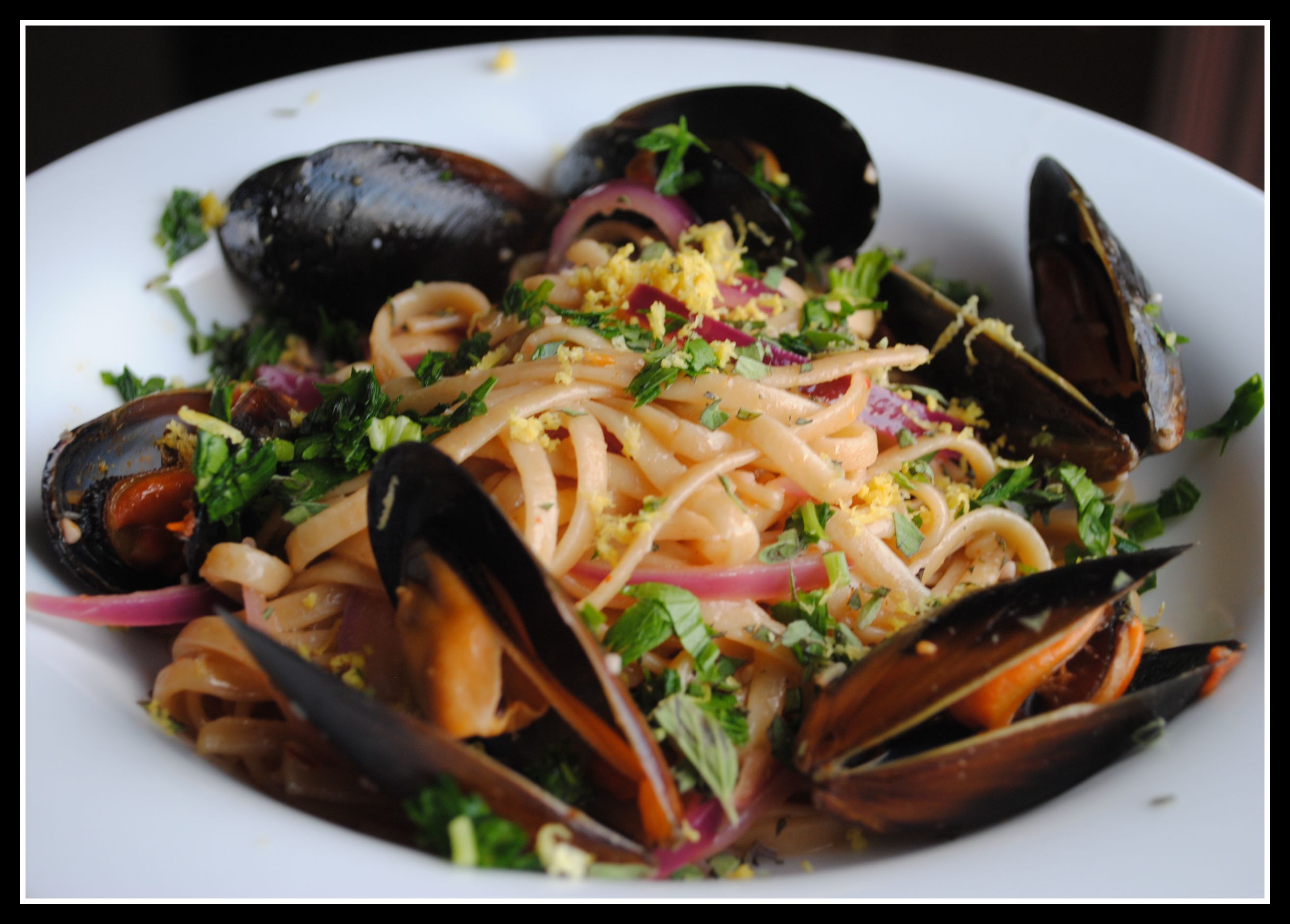 Linguine with Mussels and Fresh Herbs Prevention RD