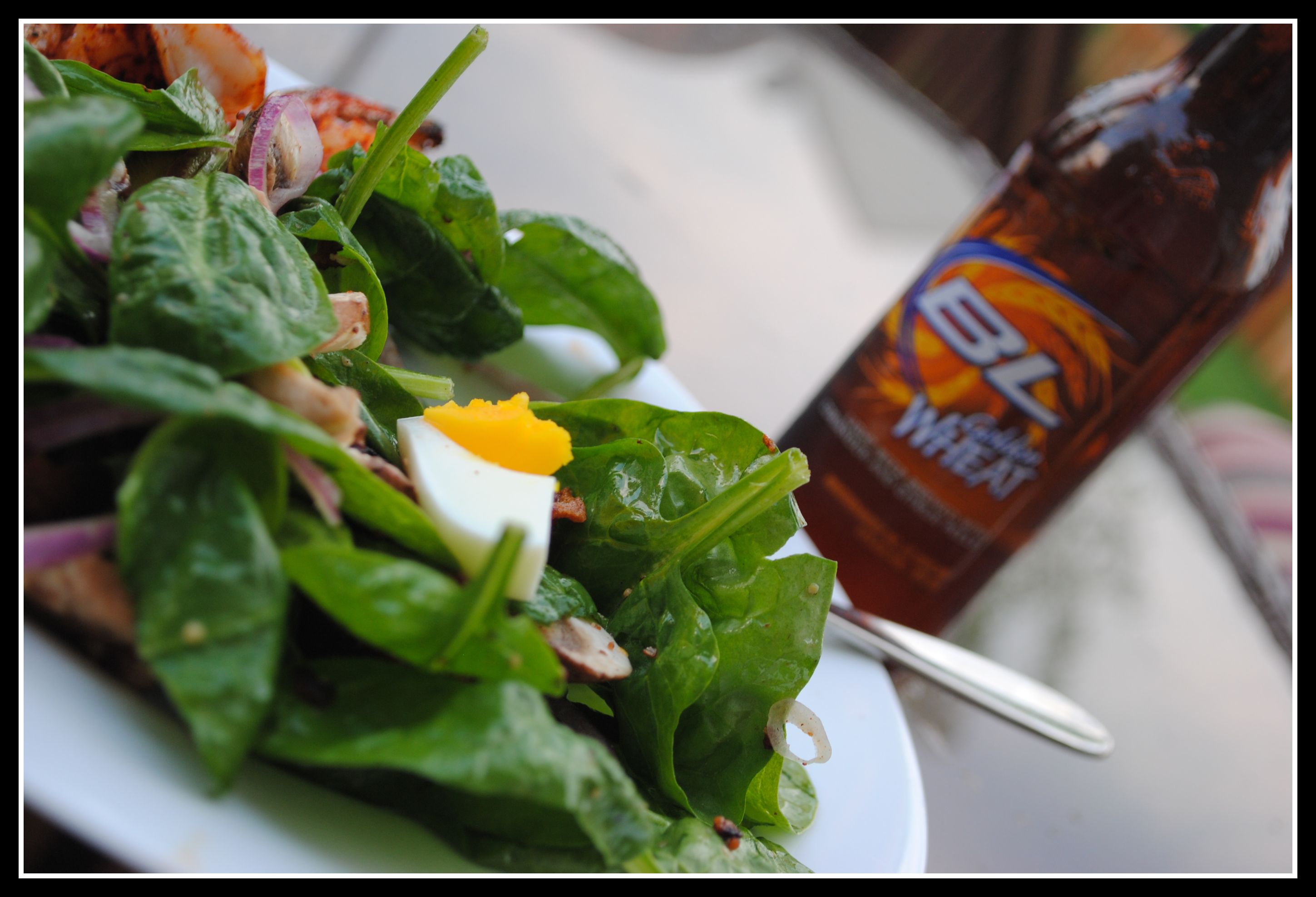 Spinach Salad with Warm Bacon Dressing Prevention RD