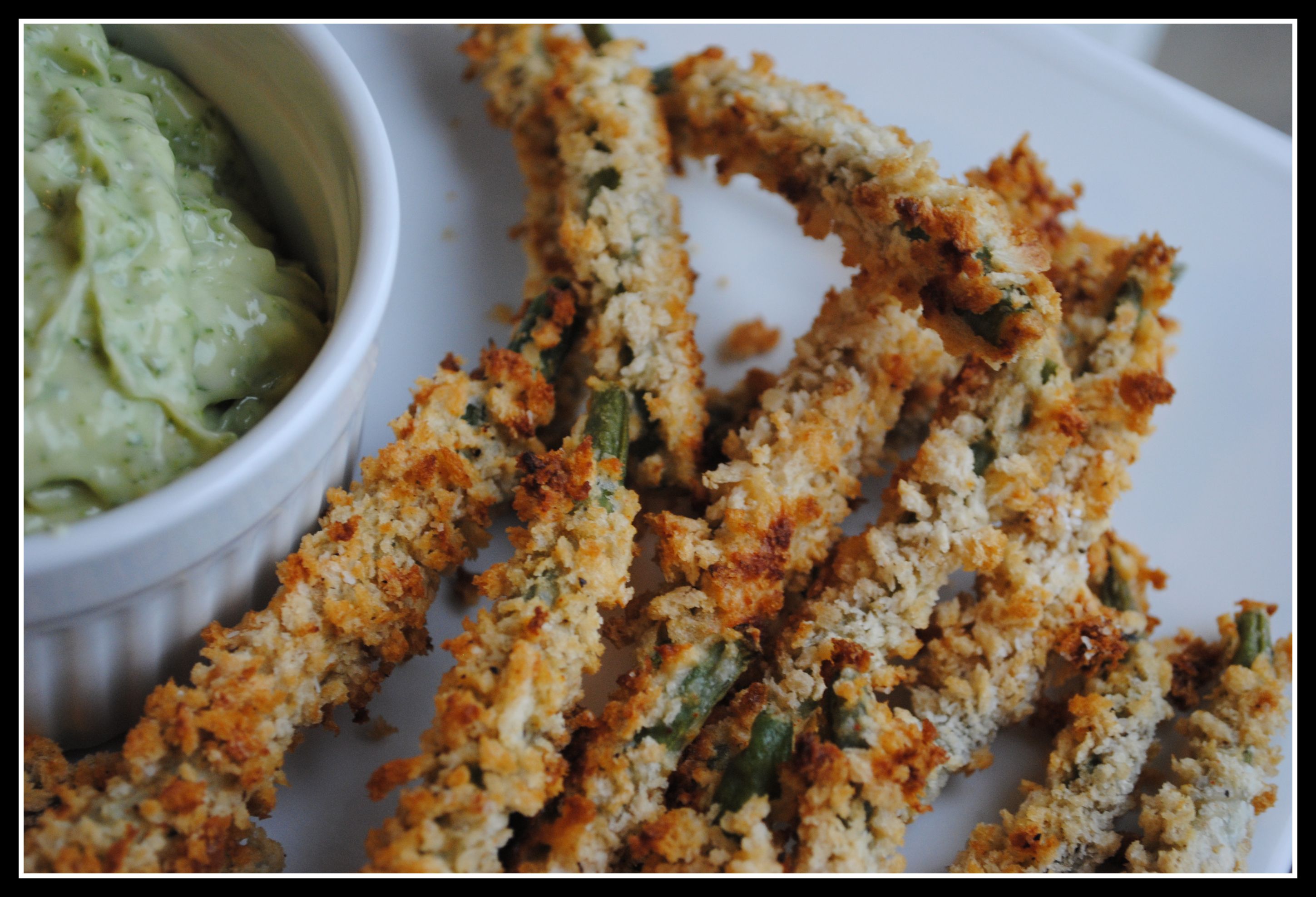 Baked Green Bean Fries with Basil Aioli Prevention RD