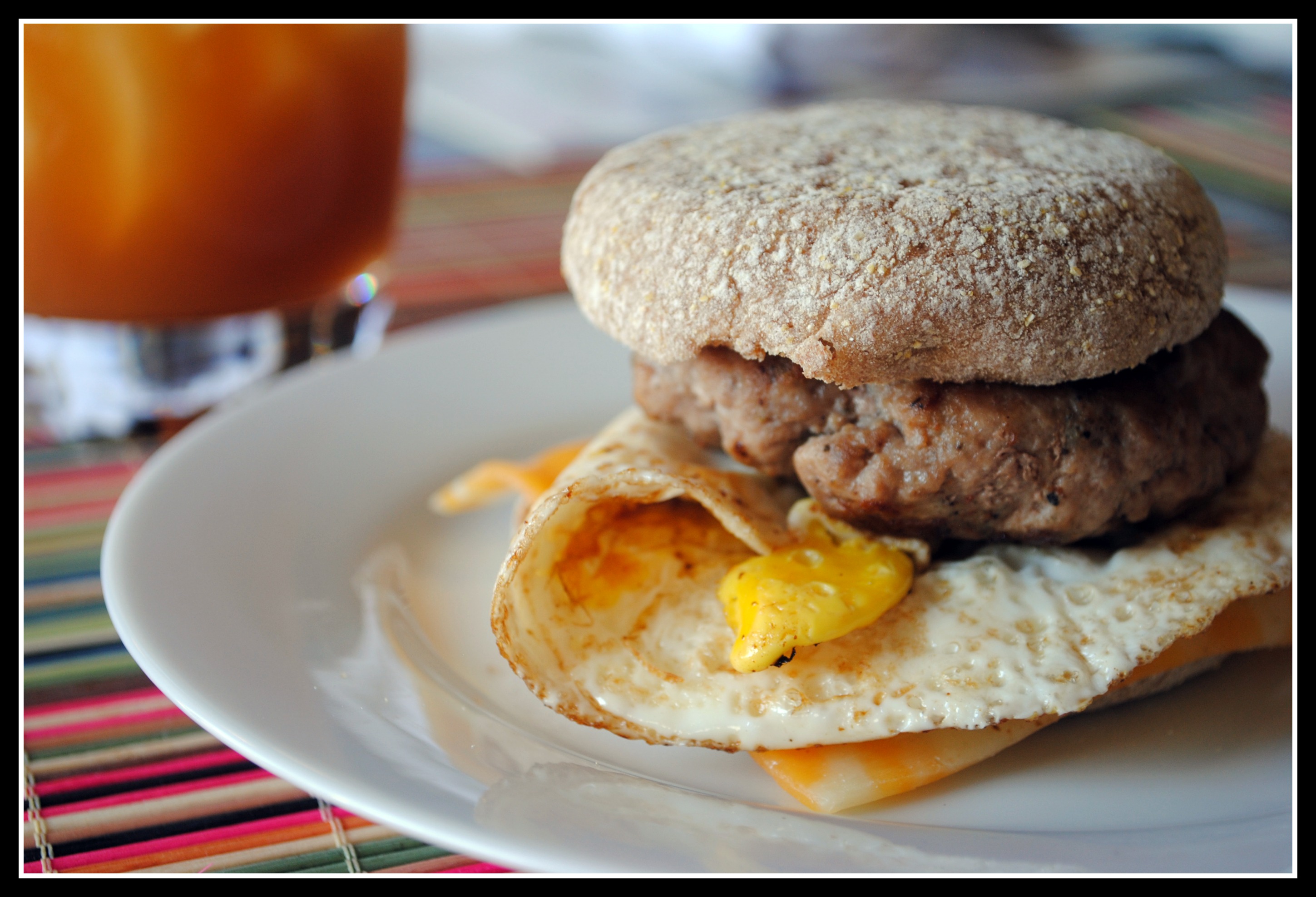 Lightened Up Sausage Egg and Cheese McMuffins