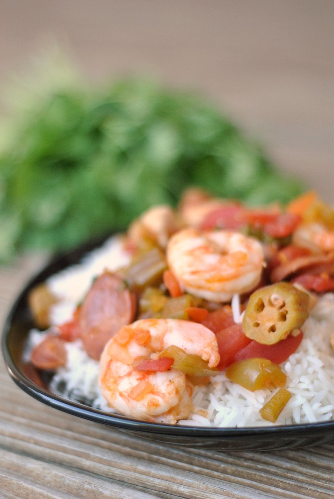 “Gumbolaya” (Gumbo + Jambalaya) Stew Prevention RD