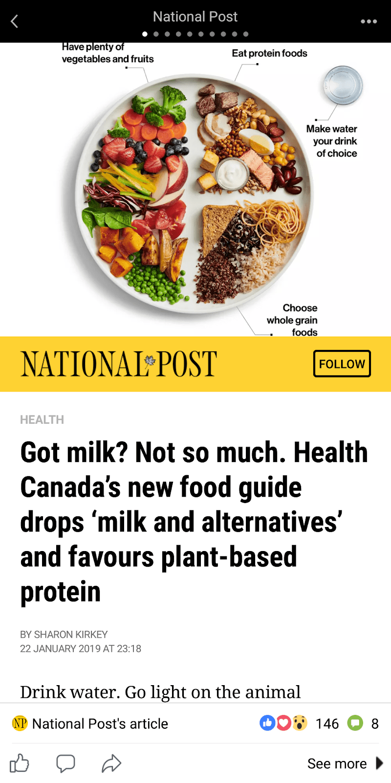 Canada’s Food Guide dropping off milk and favors plantbased protein Nutritional immunology