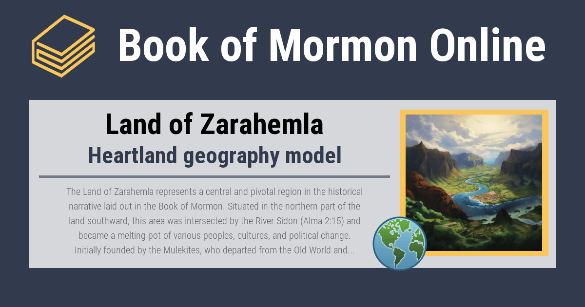 Land of Zarahemla (Heartland geography model) • Book of Mormon Online