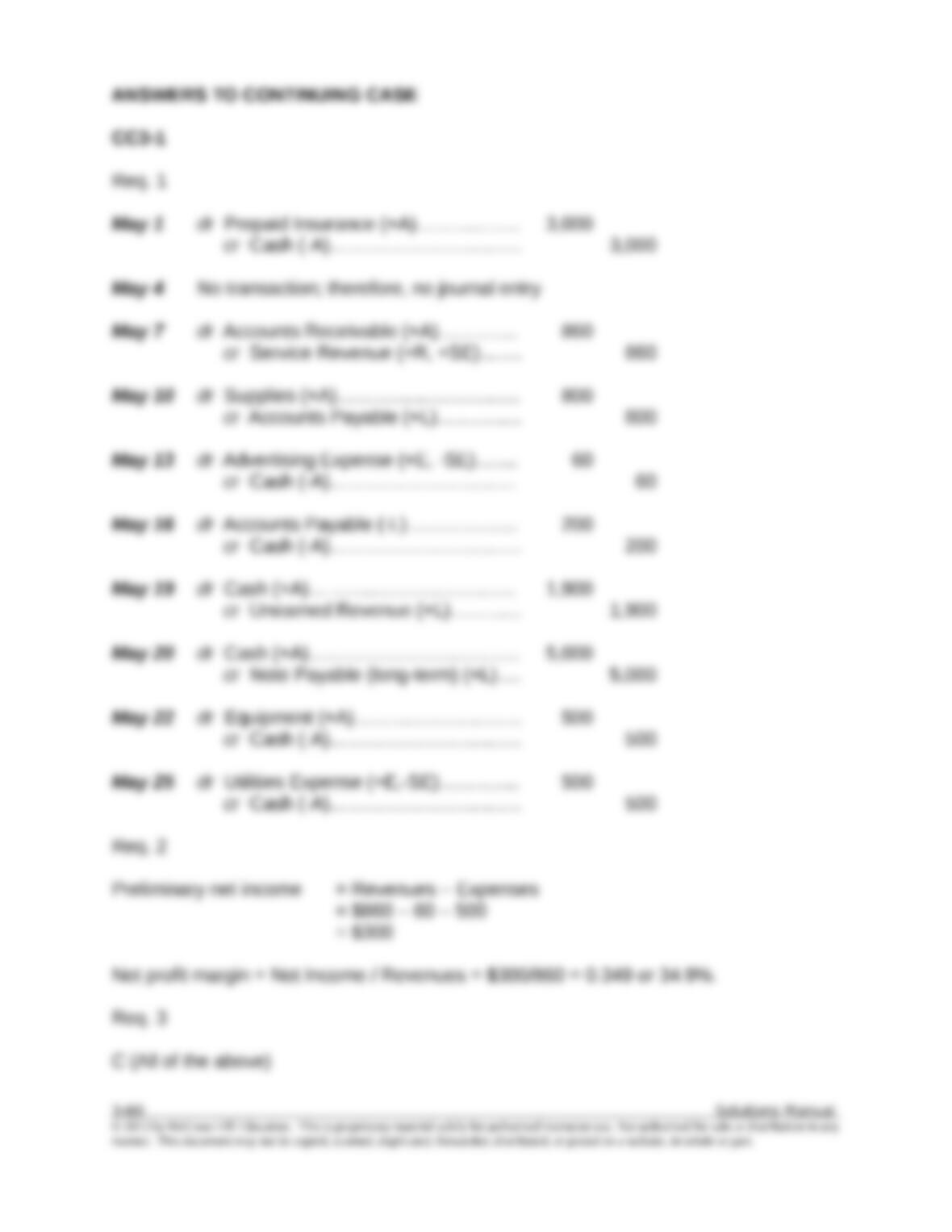 Accounting Chapter 1 3 Study Guide Answers Flashcards Quizlet