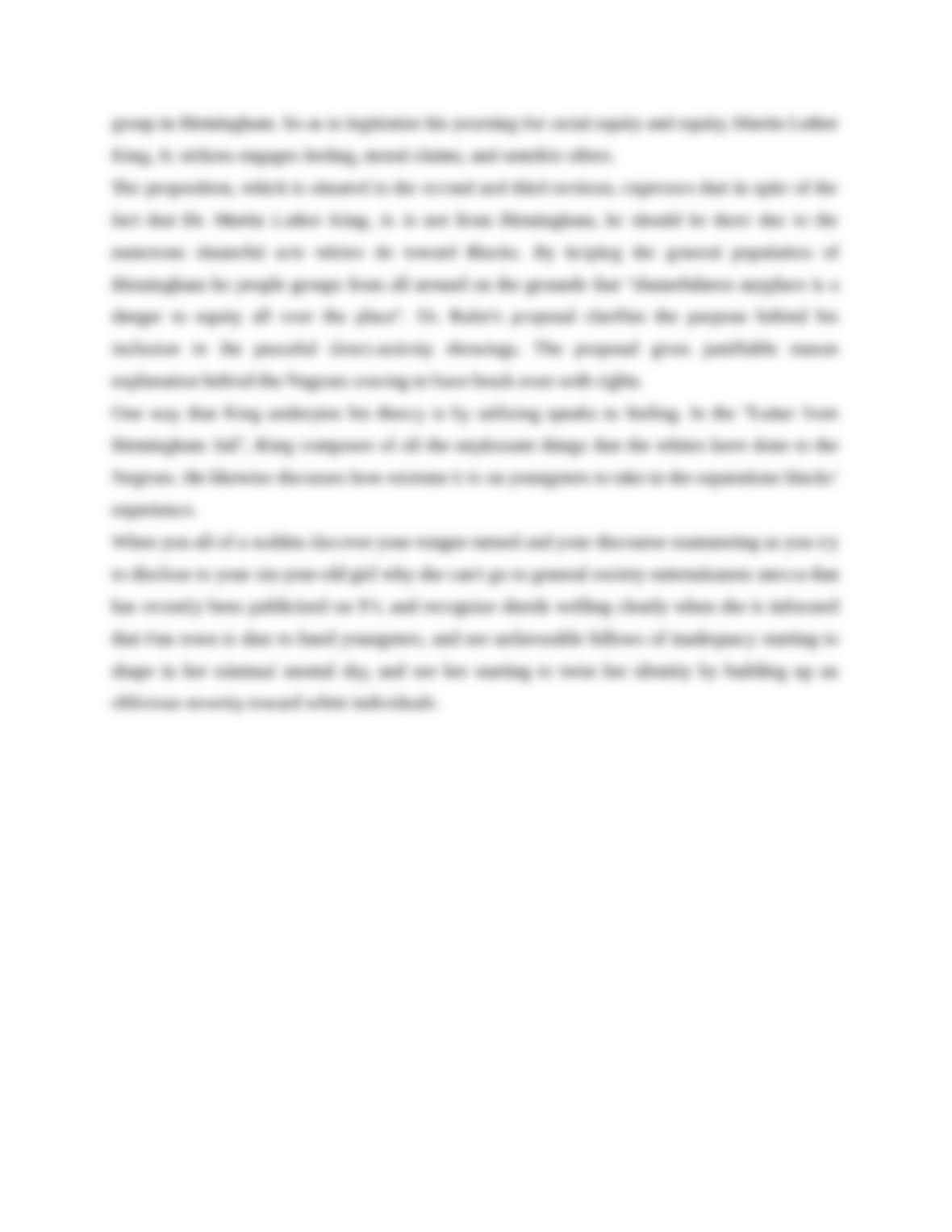 Letter from Birmingham jail Get 24/7 Homework Help Online Study