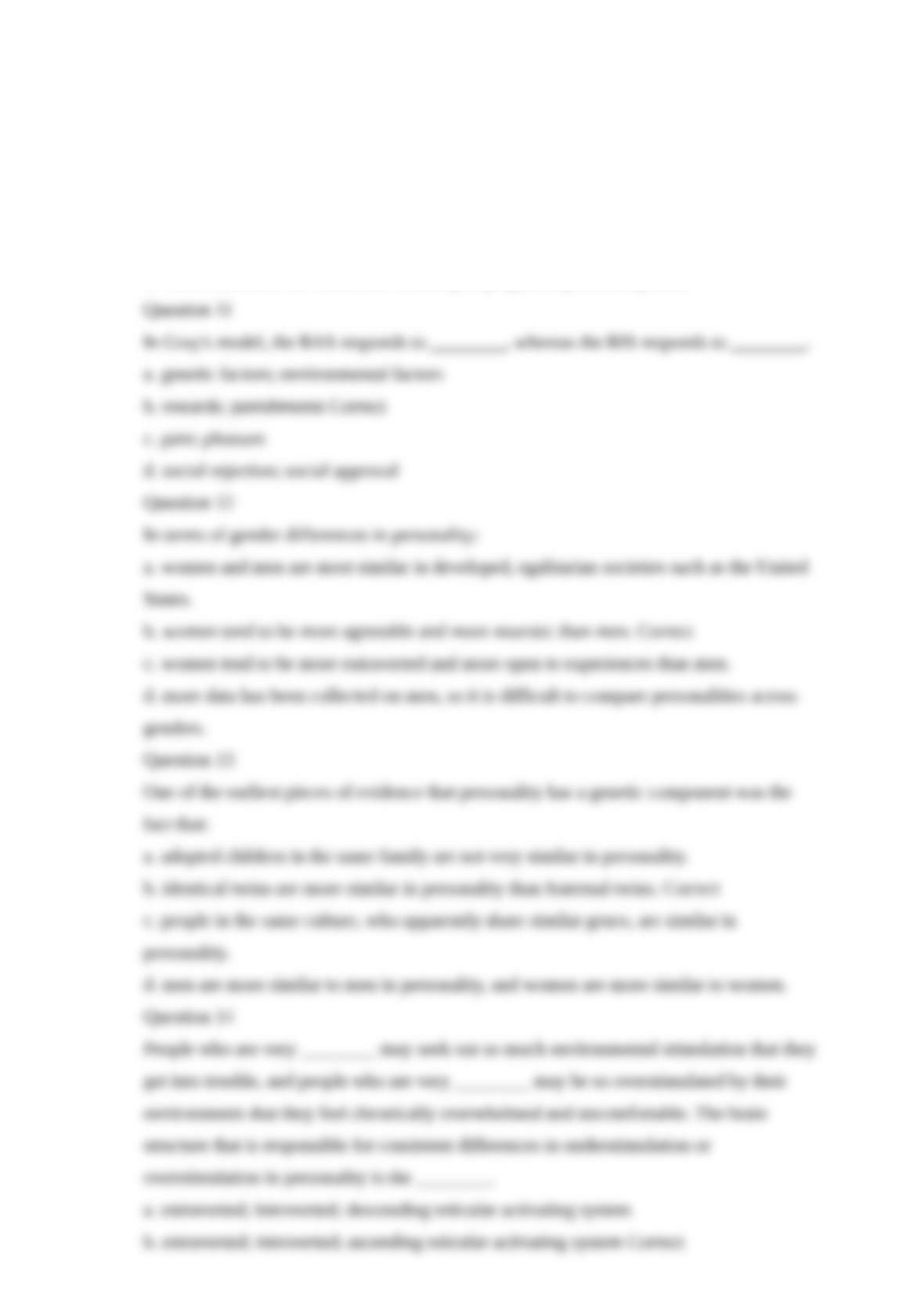 Psychology Final Exam Get 24/7 Homework Help Online Studying Solution