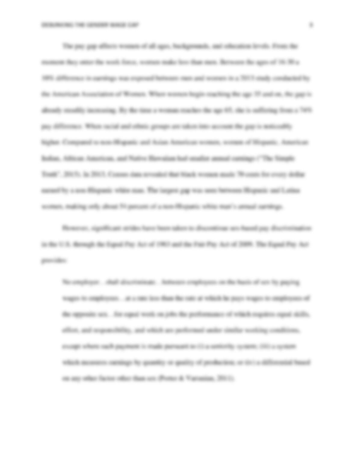 Debunking the genger wage gap Get 24/7 Homework Help Online Study