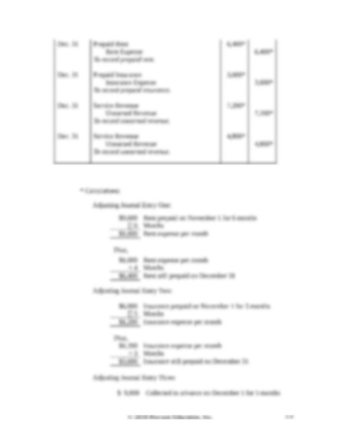 Accounting Chapter 3 Homework Journalizing Adjusting Entries And