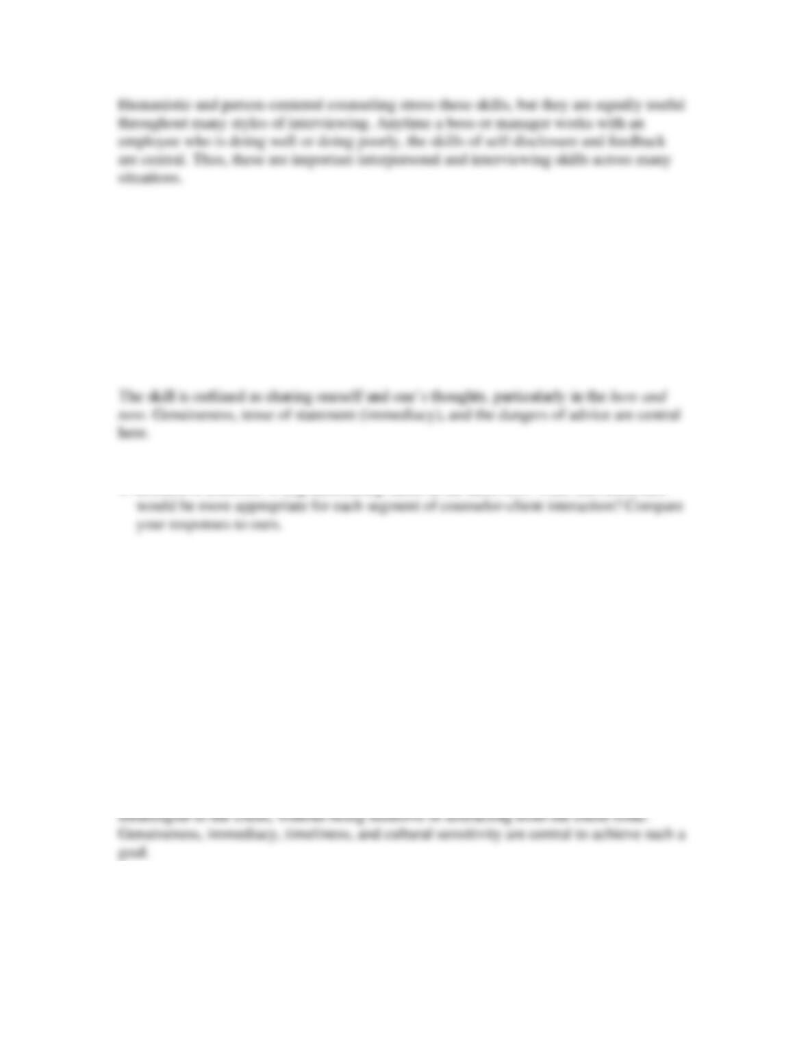 Counseling Chapter 11 Empathic Selfdisclosure And Feedback Relationship