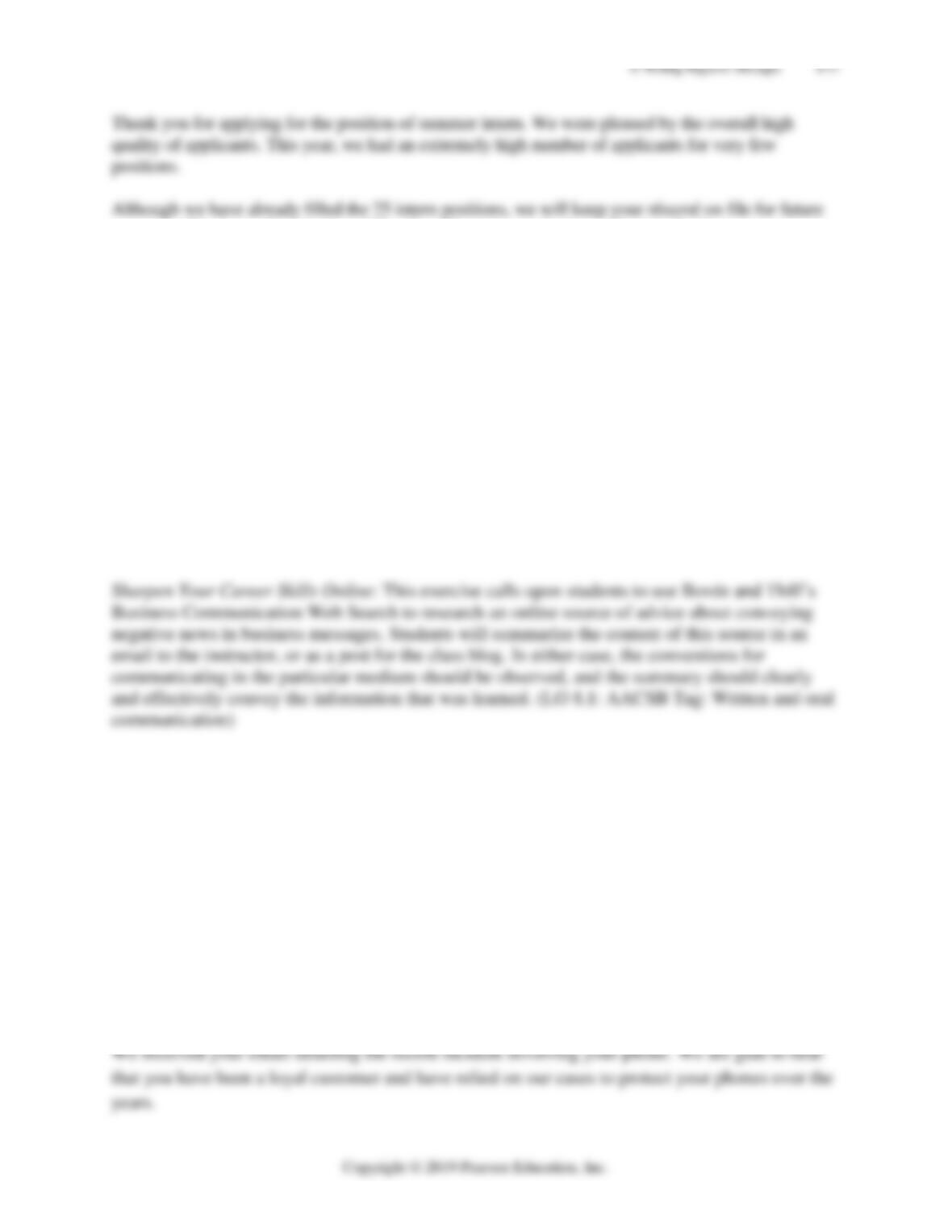 Business Communication Chapter 8 Writing Negative Messages