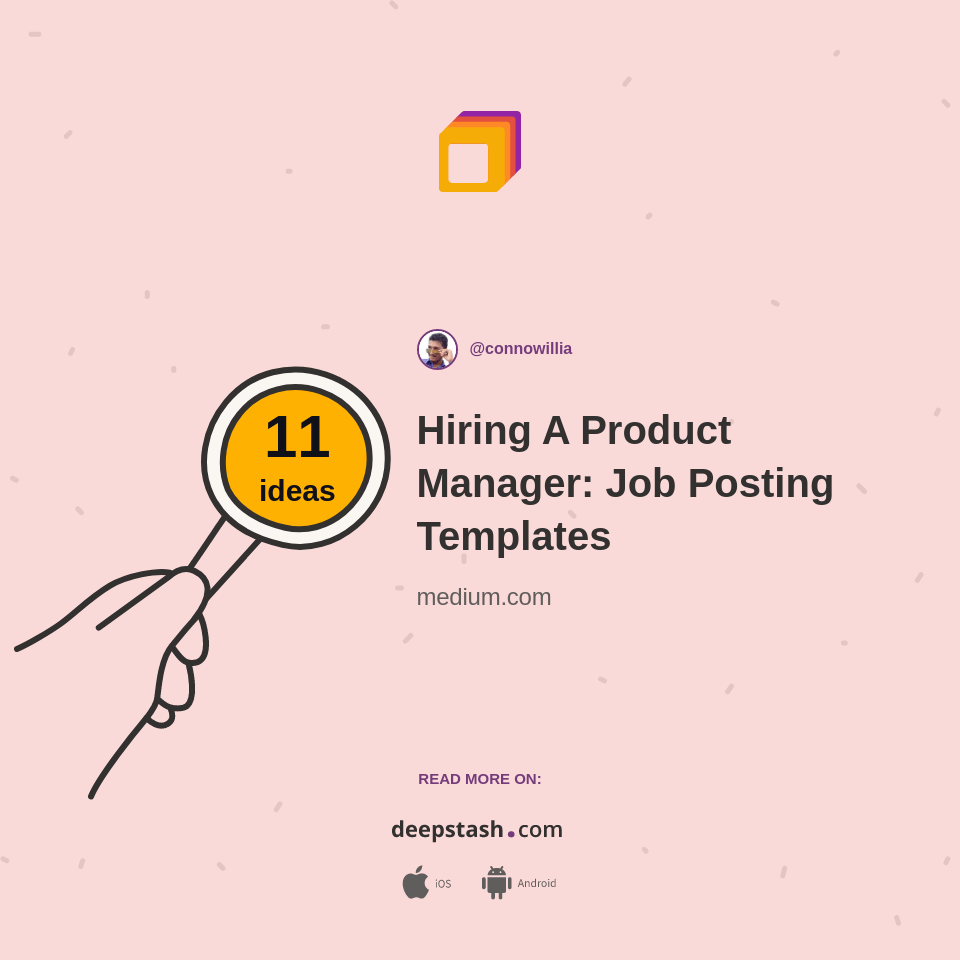 Hiring A Product Manager Job Posting Templates Deepstash