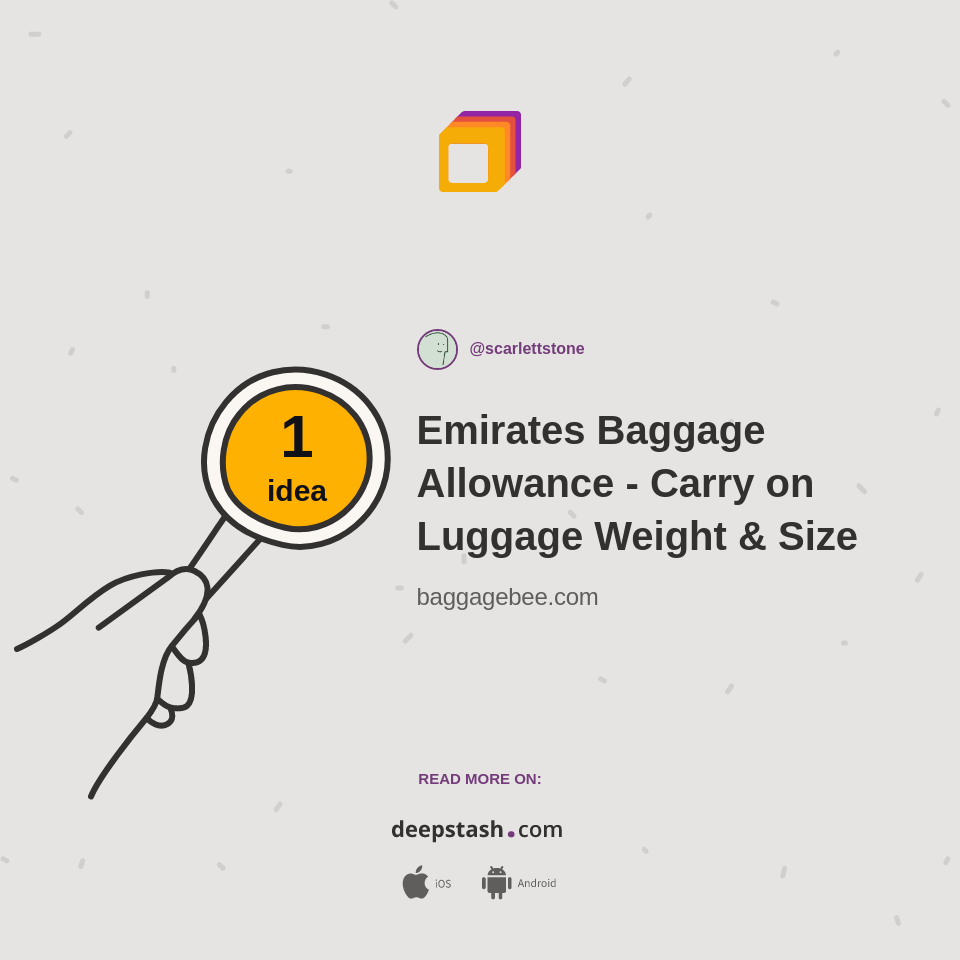 Emirates Baggage Allowance Carry on Luggage Weight & Size Deepstash
