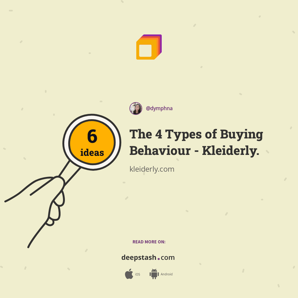 The 4 Types of Buying Behaviour Kleiderly. Deepstash