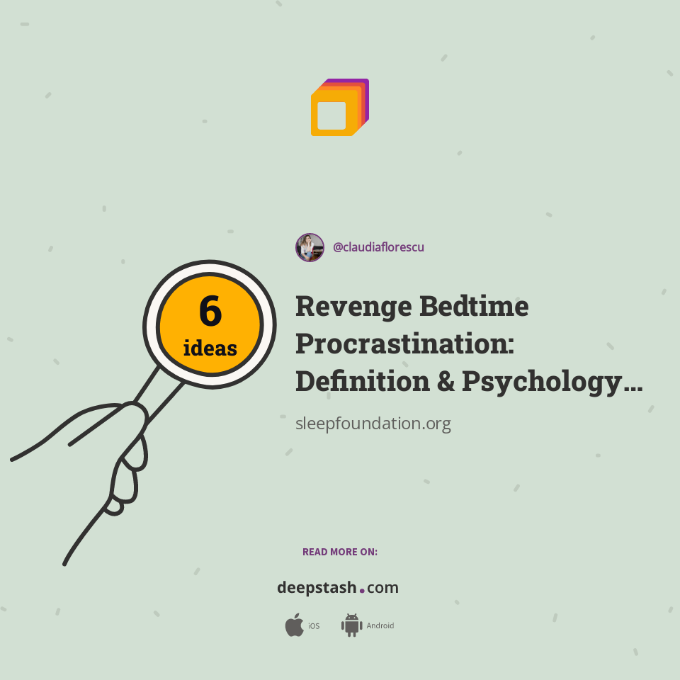 Revenge Bedtime Procrastination Definition & Psychology Sleep
