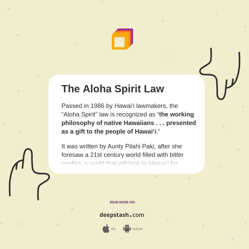 The Aloha Spirit Law Deepstash