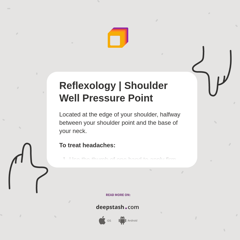 Reflexology Shoulder Well Pressure Point Deepstash