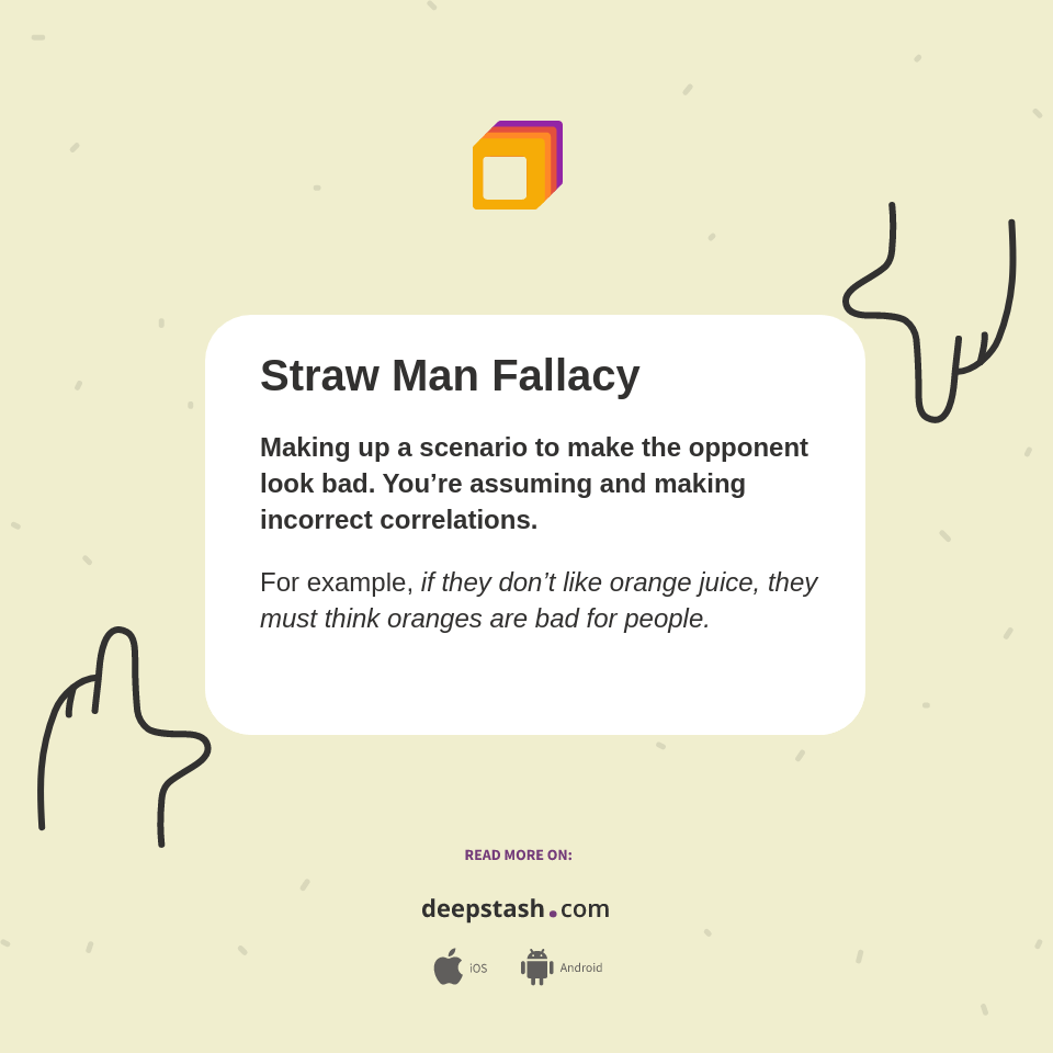 Straw Man Fallacy Deepstash