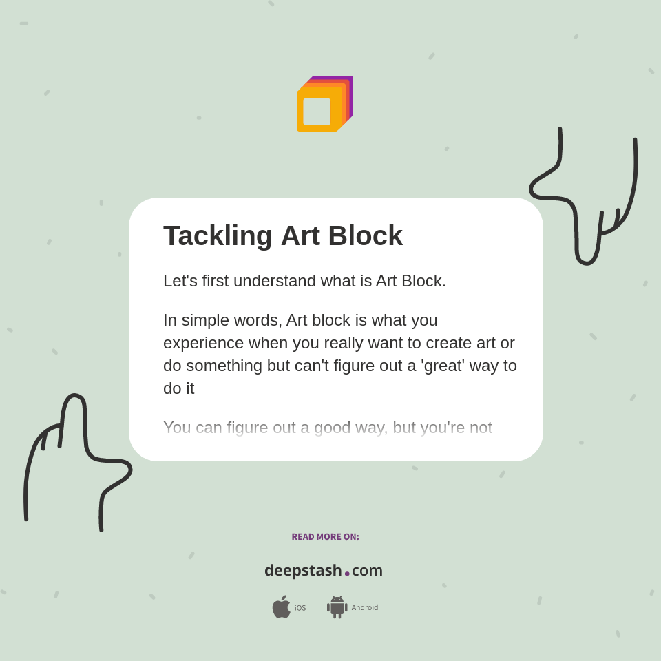 Tackling Art Block Deepstash