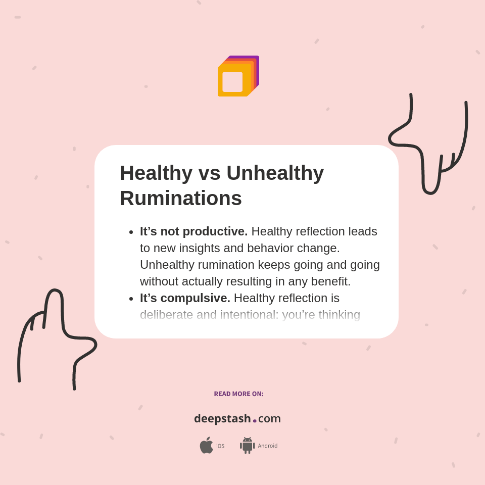 Healthy vs Unhealthy Ruminations Deepstash