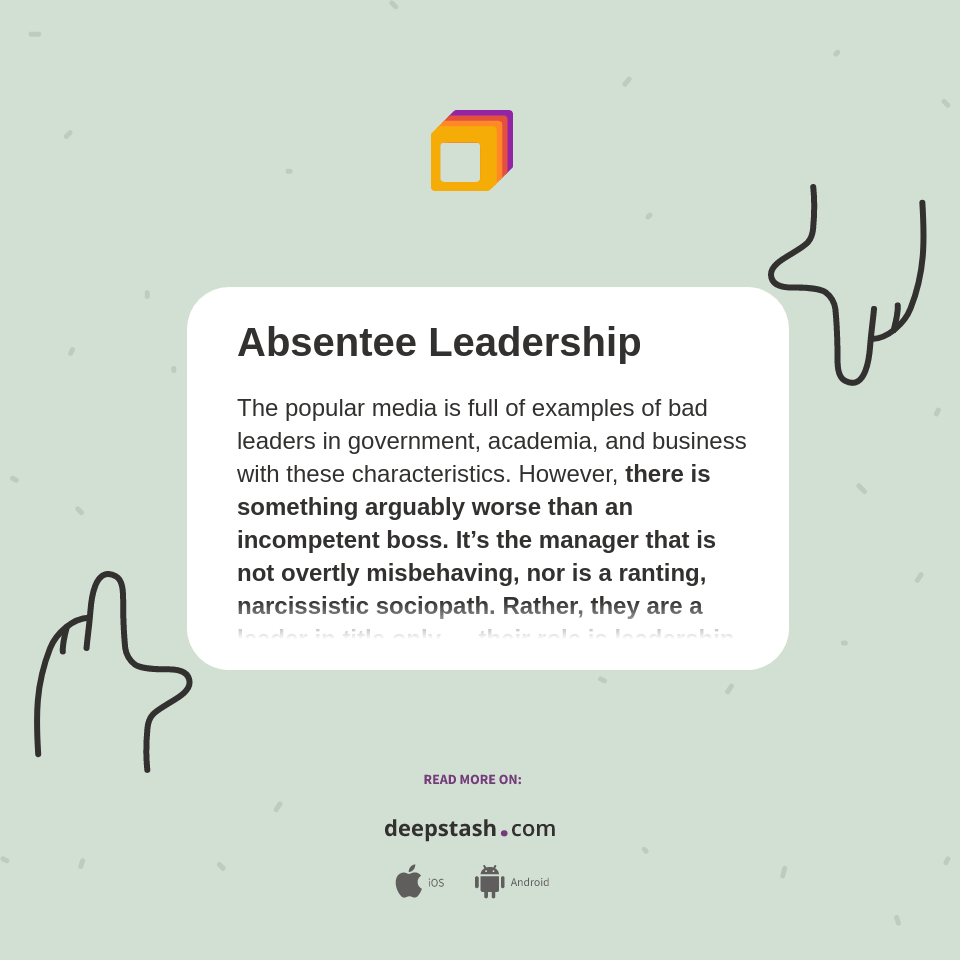 Absentee Leadership Deepstash