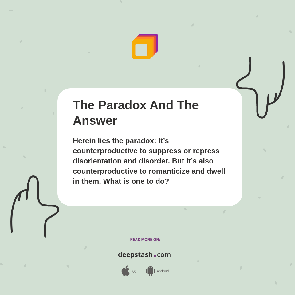 The Paradox And The Answer Deepstash
