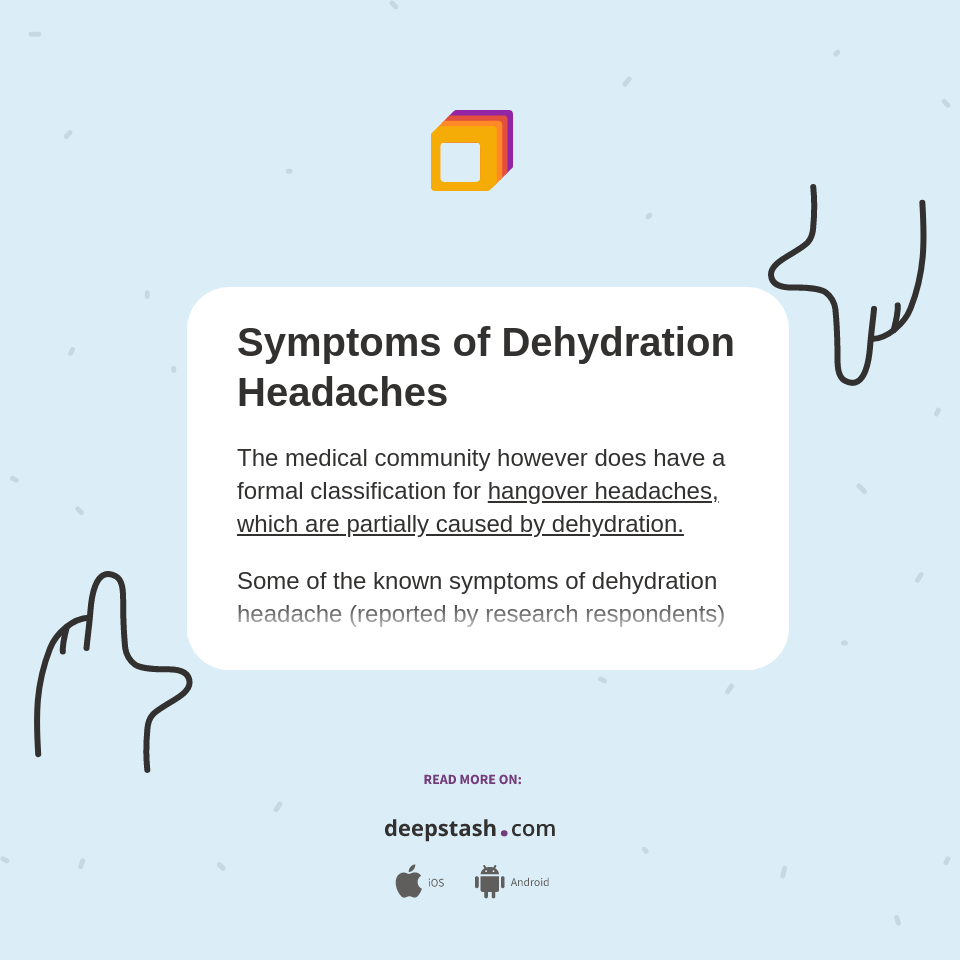 Symptoms of Dehydration Headaches Deepstash
