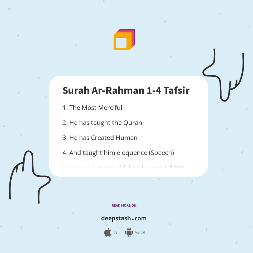 Surah ArRahman 14 Tafsir Deepstash