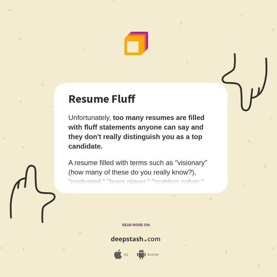 Resume Fluff Deepstash