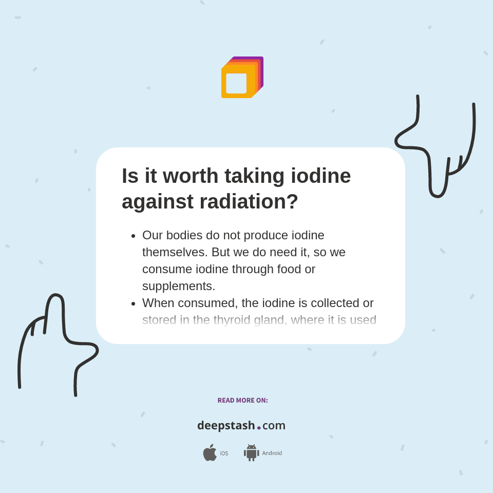 Is it worth taking iodine against radiation? Deepstash