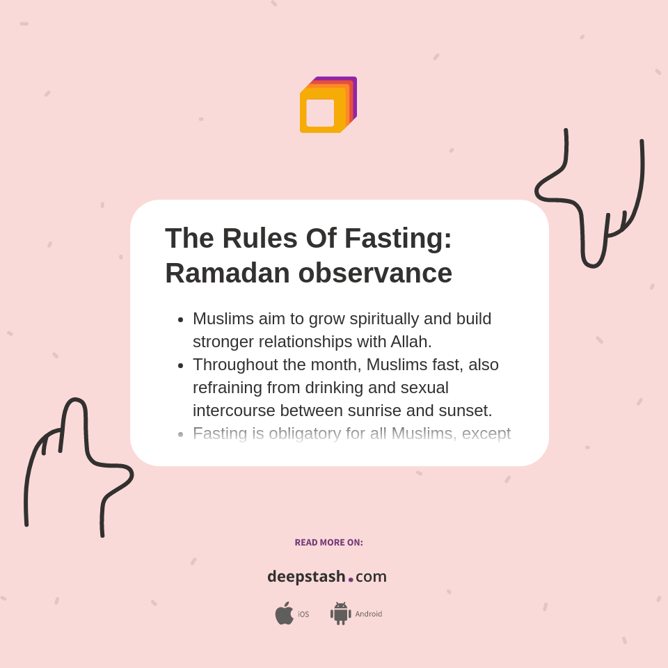 The Rules Of Fasting Ramadan observance Deepstash