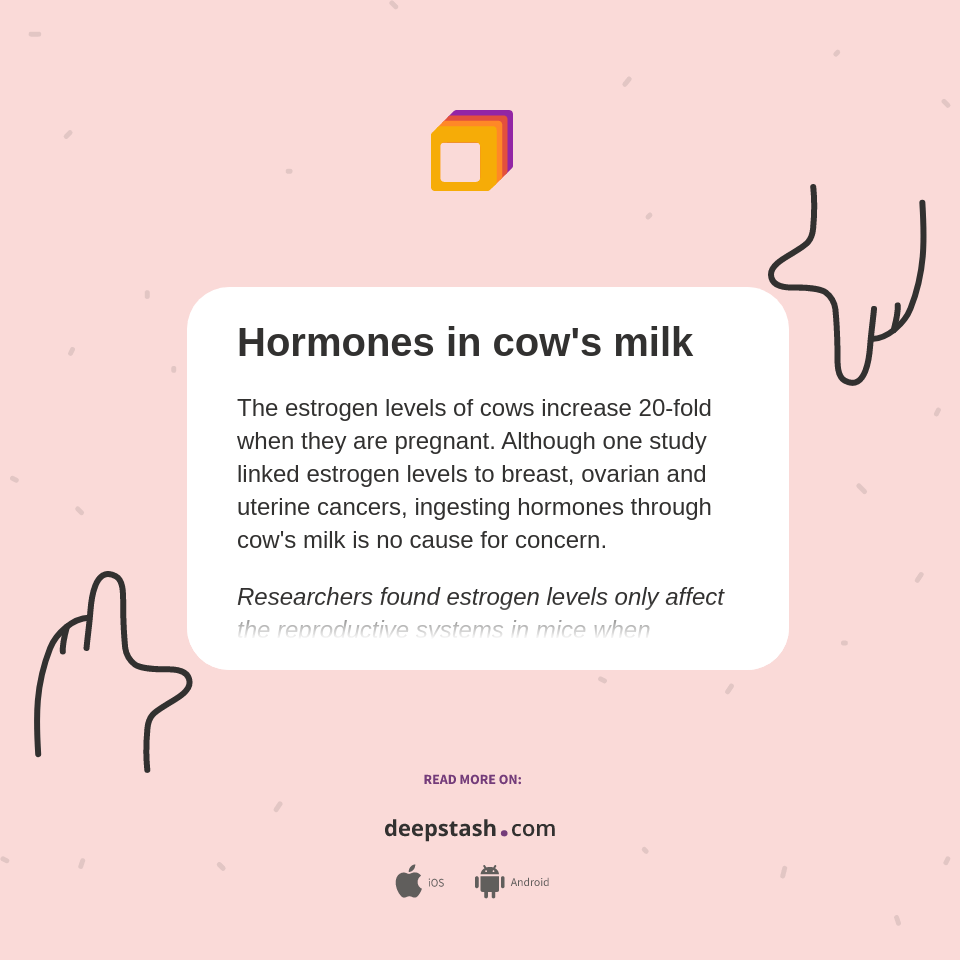 Hormones in cow's milk Deepstash