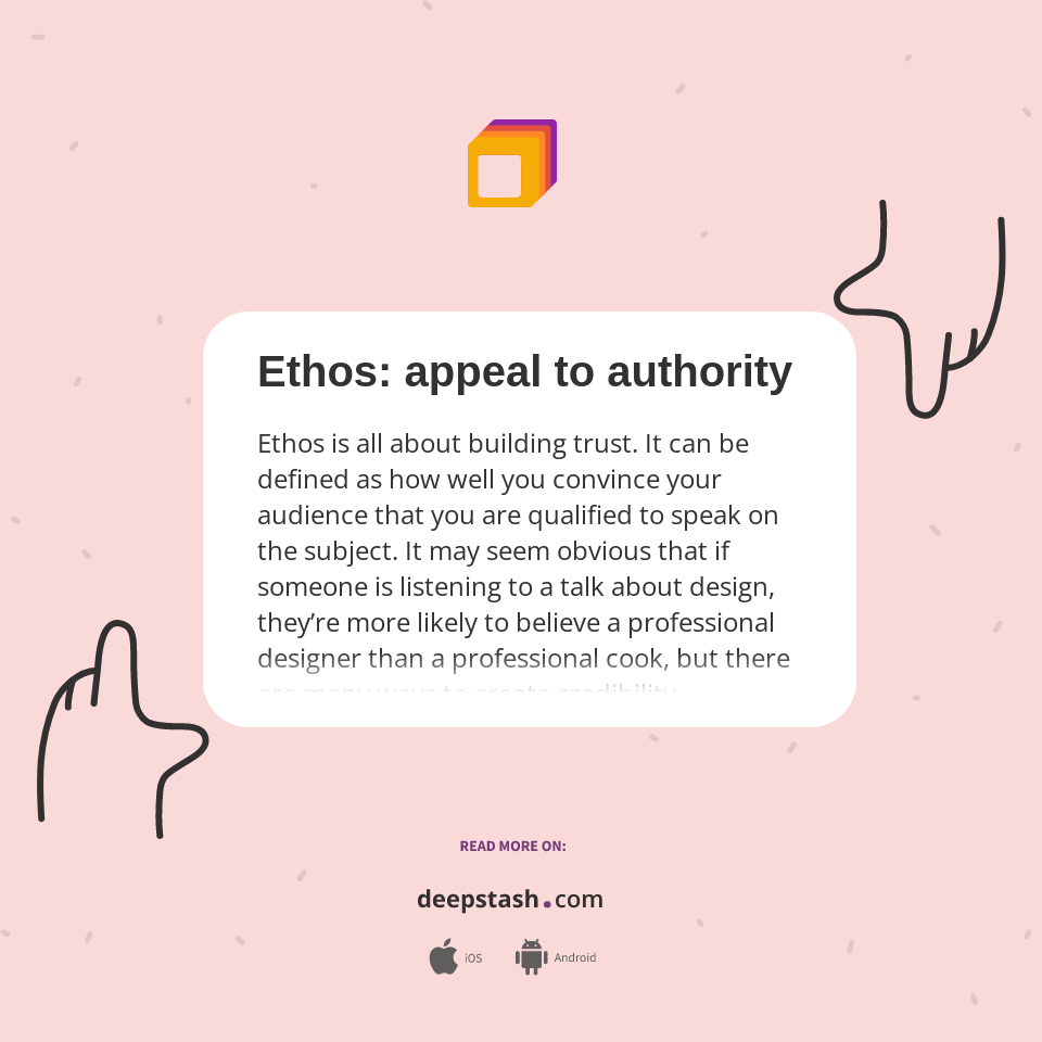 Ethos appeal to authority Deepstash