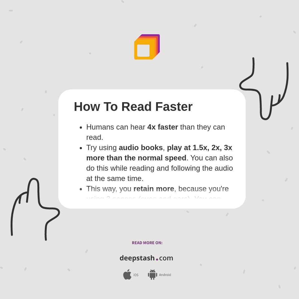 How To Read Faster Deepstash