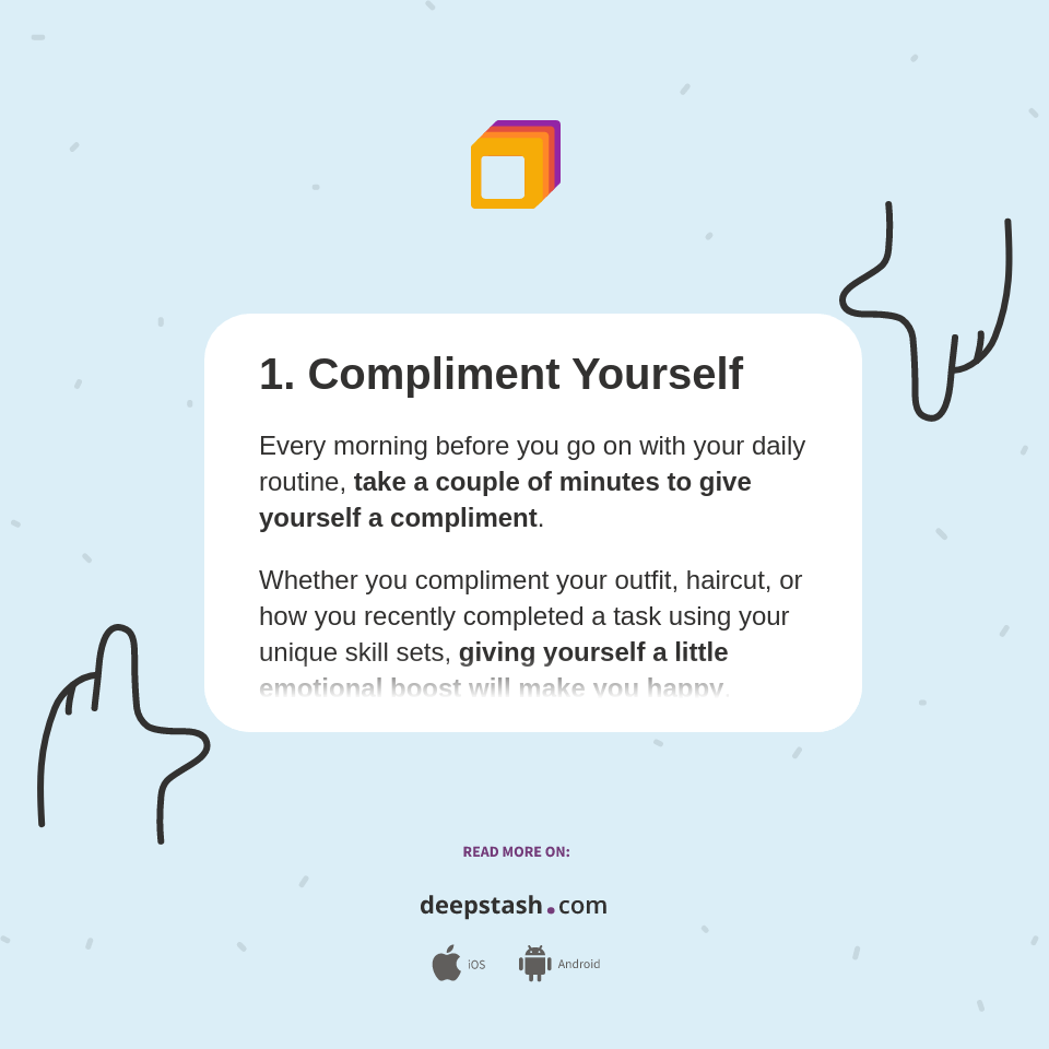 1. Compliment Yourself Deepstash
