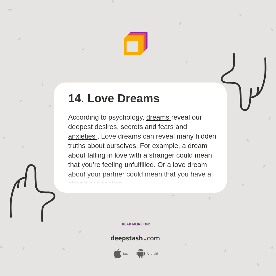 14. Love Dreams Deepstash