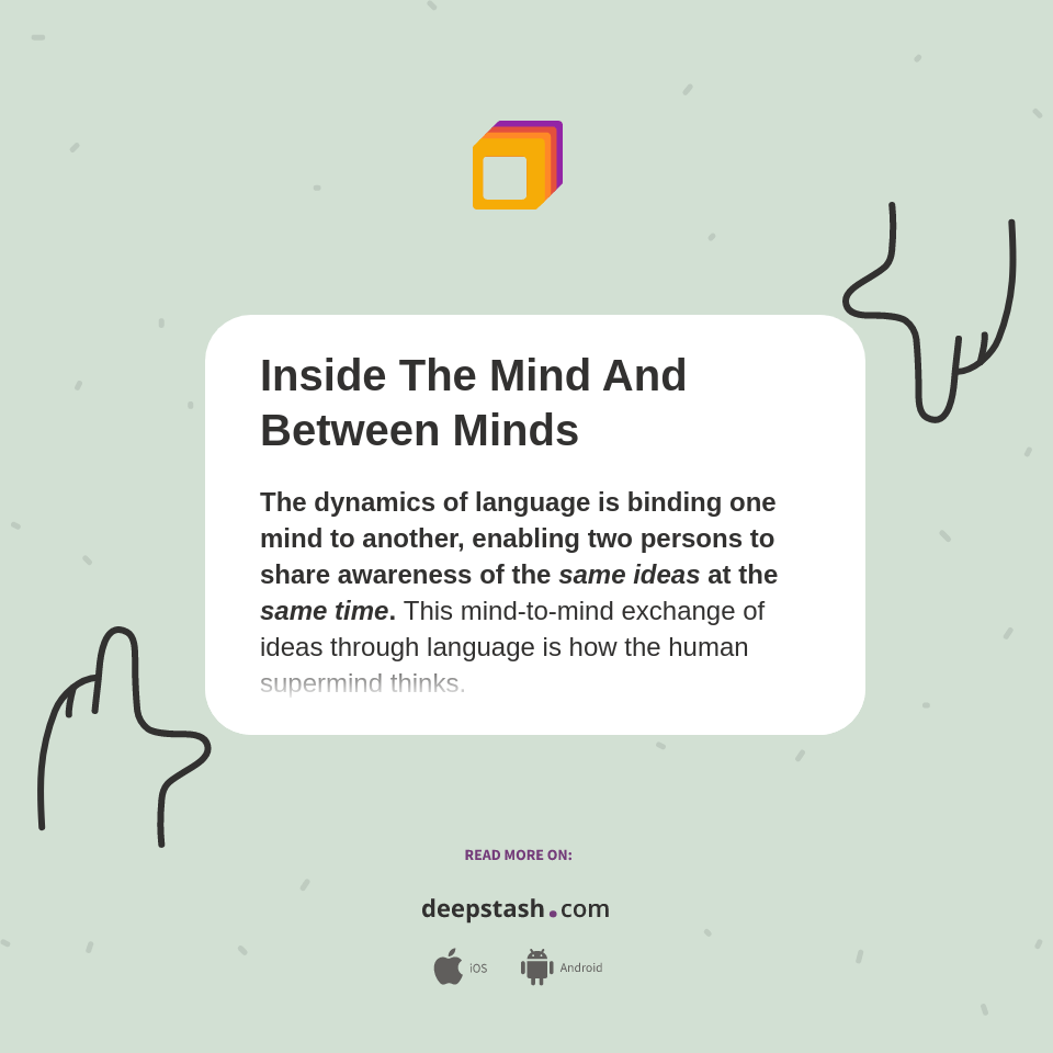 Inside The Mind And Between Minds Deepstash
