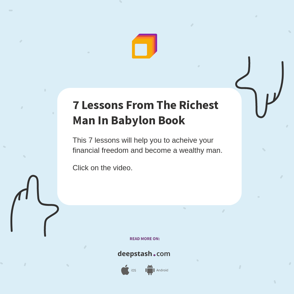 7 Lessons From The Richest Man In Babylon Book Deepstash