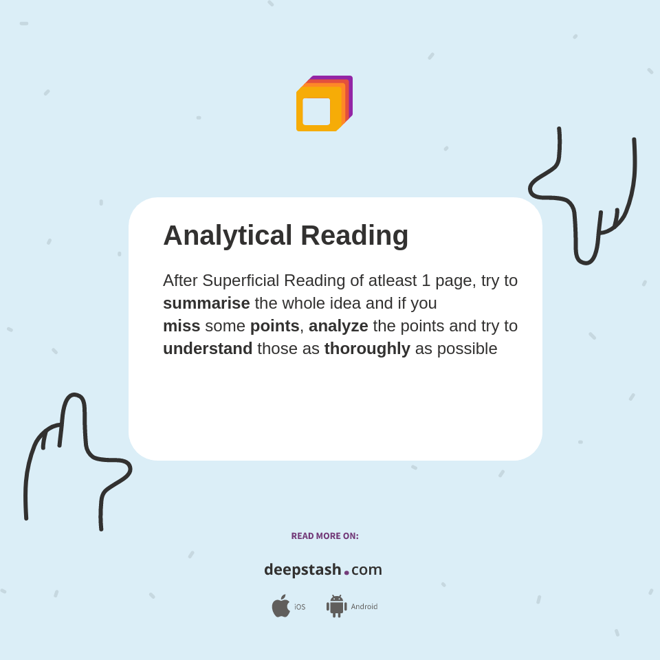 Analytical Reading Deepstash