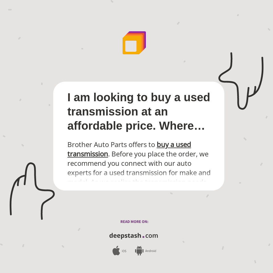 I am looking to buy a used transmission at an affordable price. Where