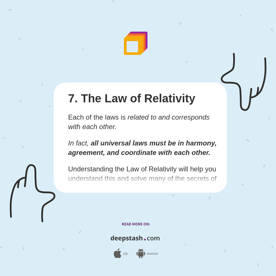 7. The Law of Relativity Deepstash
